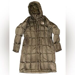 The North Face Women’s M 600 Fill Down Long Puffer Coat Metropolis Green Parka